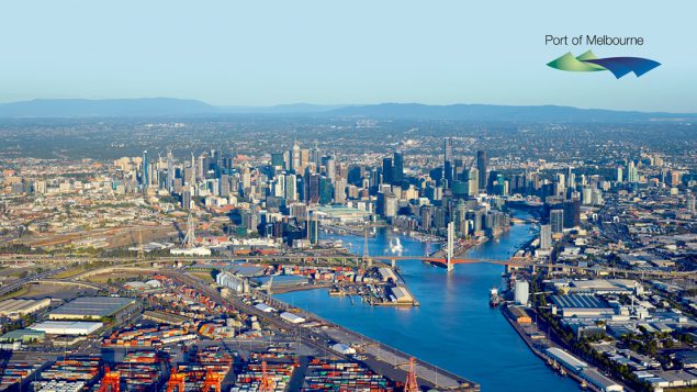 Port of Melbourne Arial photo of Melbourne